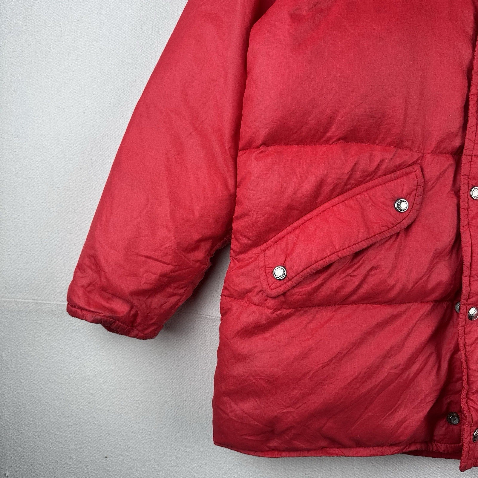 60s/70s Vtg Field & Stream Gordon Ferguson Goose Down Puffer Jacket Hooded Red S