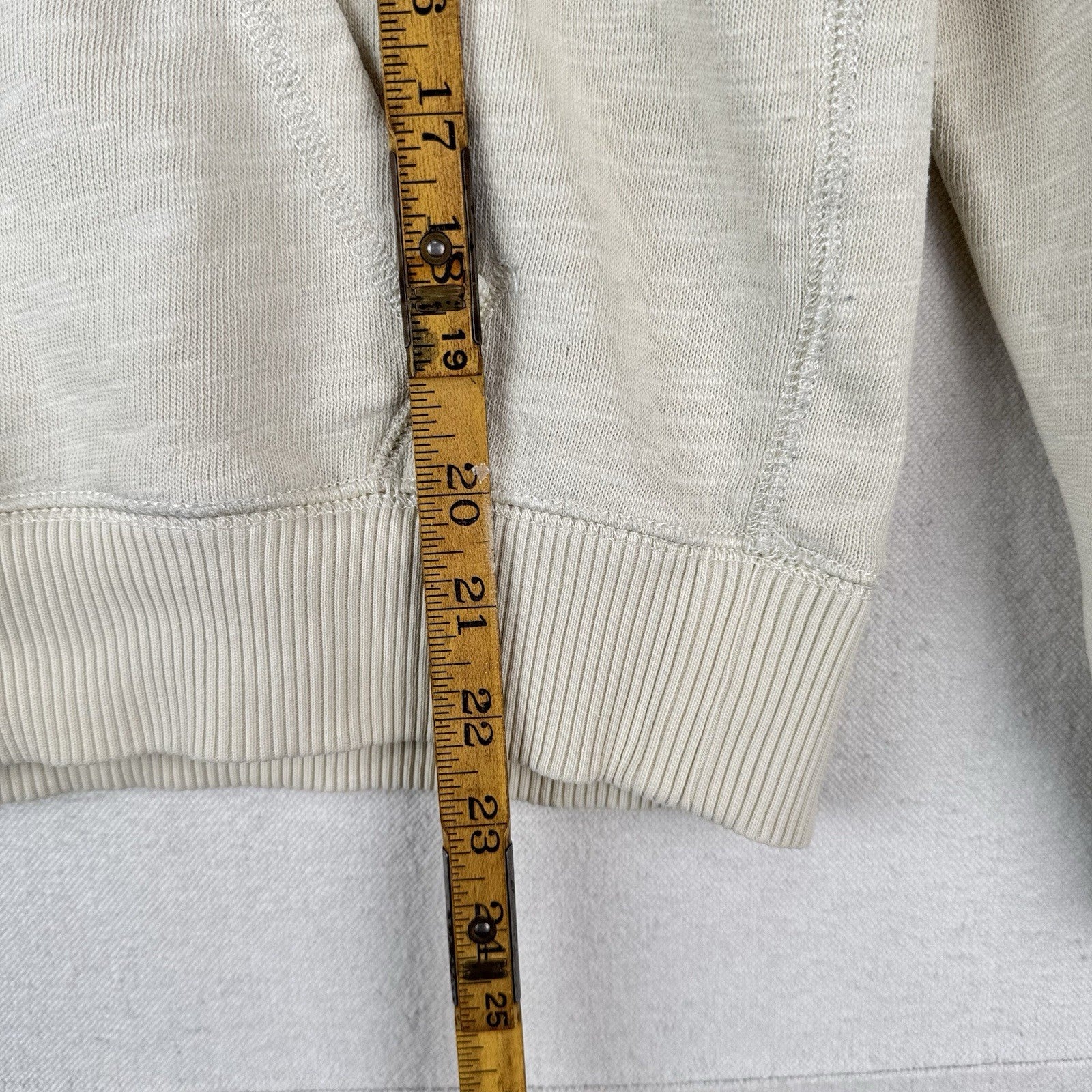Polo Ralph Lauren Boy’s Large 14/16 Spell Out Crew Cream Sweatshirt Pocket *Read