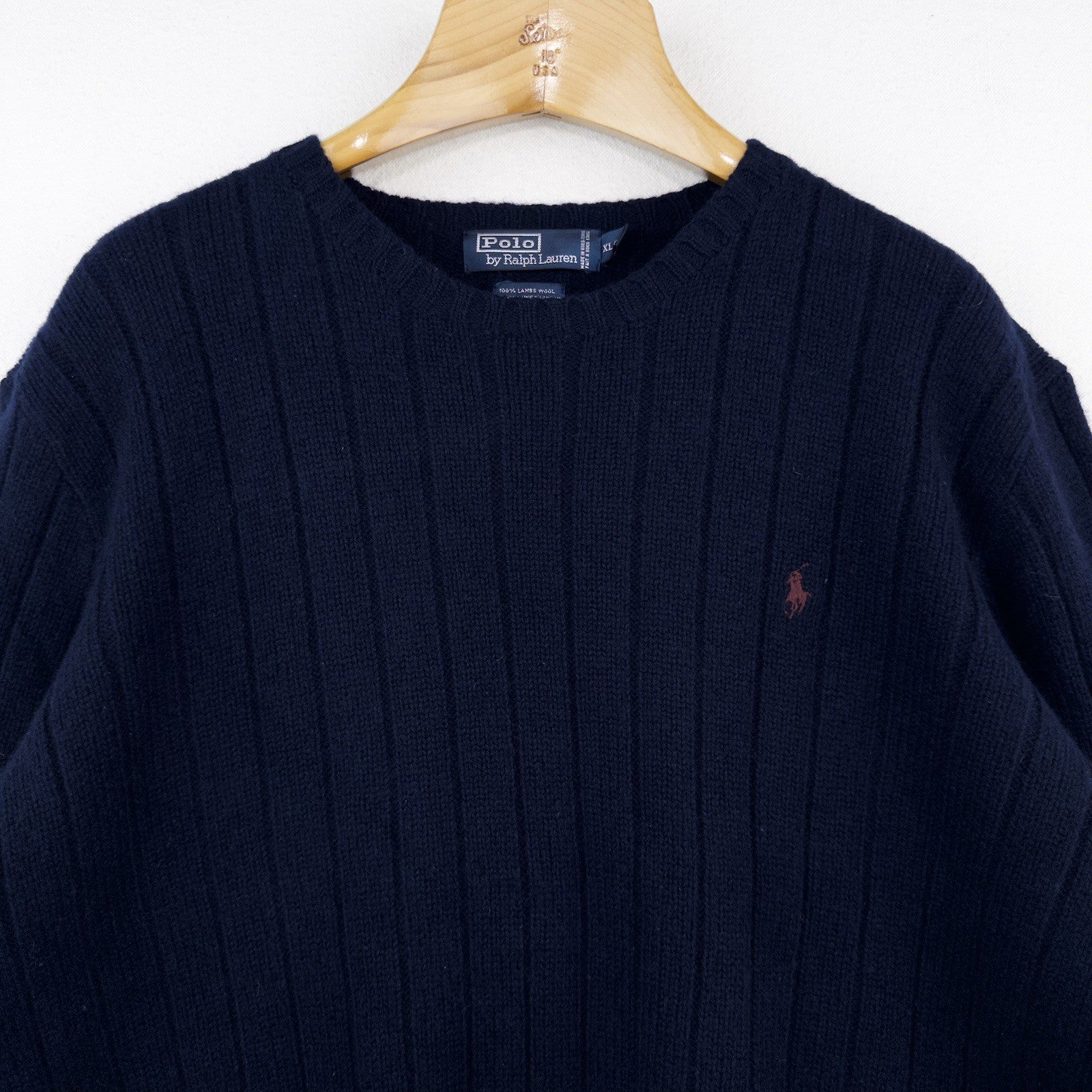 90’s Vtg Polo Ralph Lauren Men’s XL 100% Lambswool Soft Ribbed Sweater