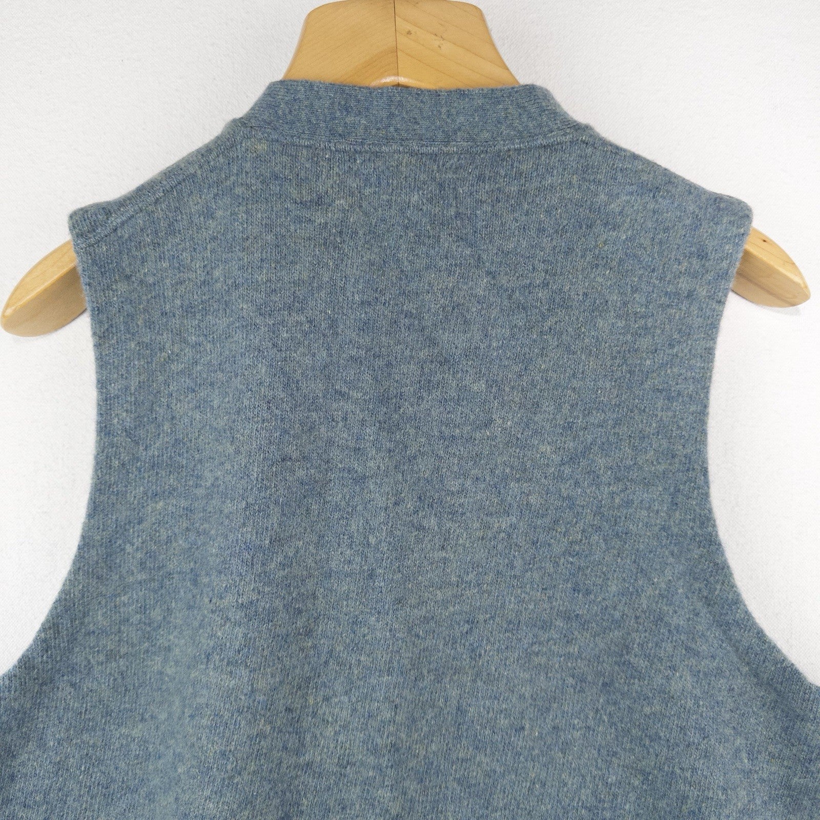 60’s Vintage Rob Scot Men’s XL 100% Lambswool Sweater Vest Blue Green