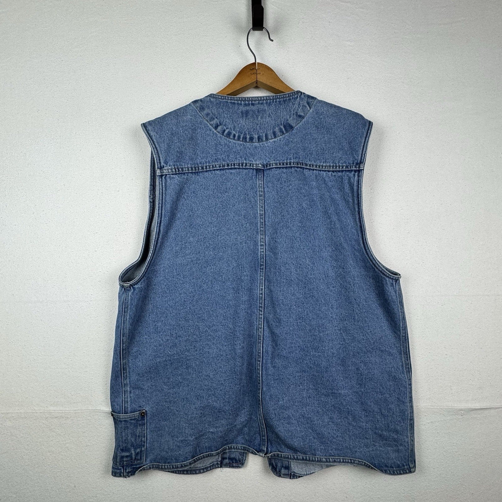 Vintage 90’s Tactical Utility Denim Vest Five Pockets Coda Size XL