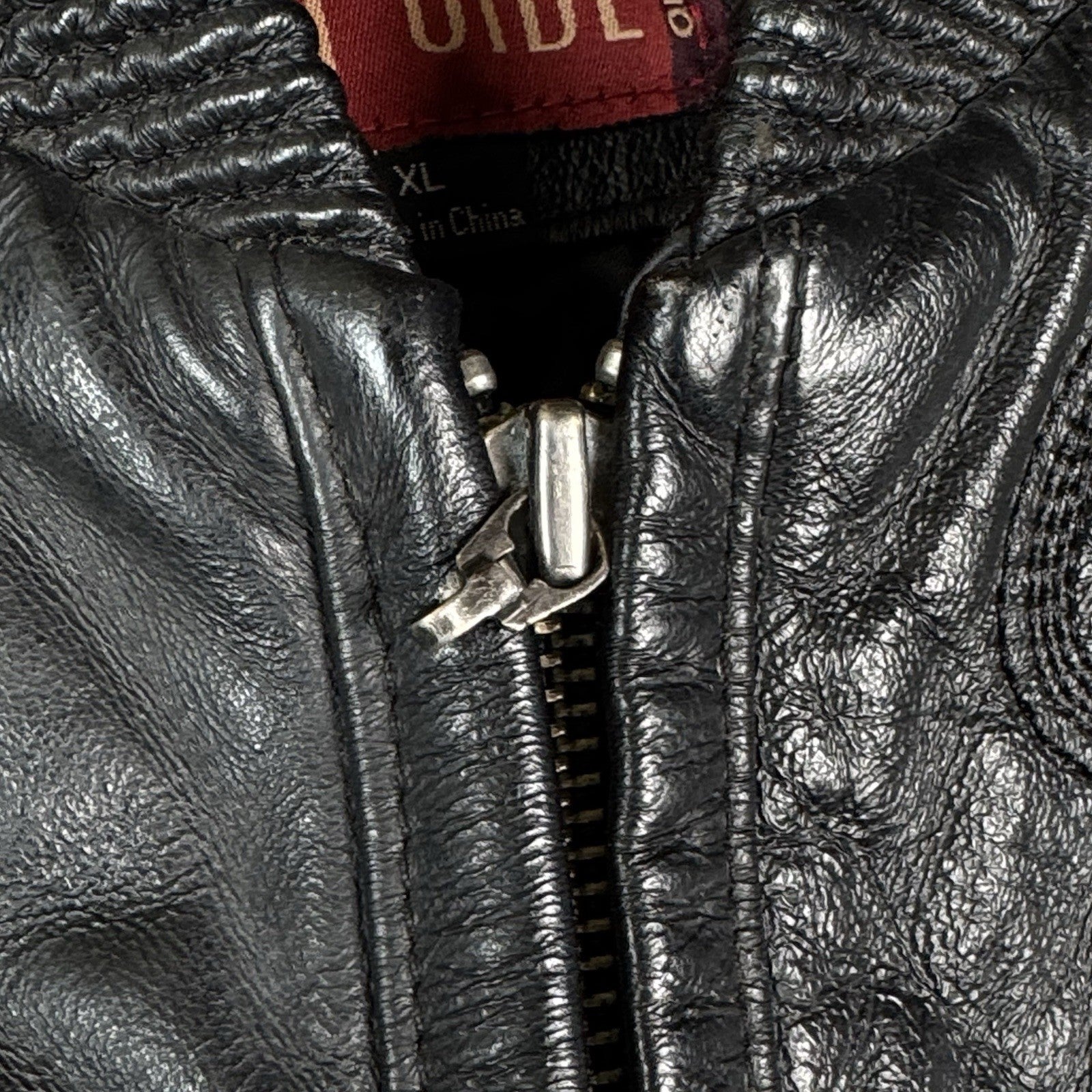 Vtg East Side Outerwear NYC Embroidered Leather Bomber Jacket Men’s  XL -Read*