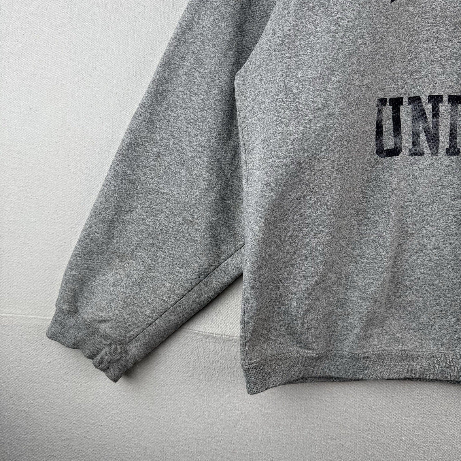 90’S Vtg Aurora University Crewneck Sweatshirt Men’s XL Gray Distressed Made USA