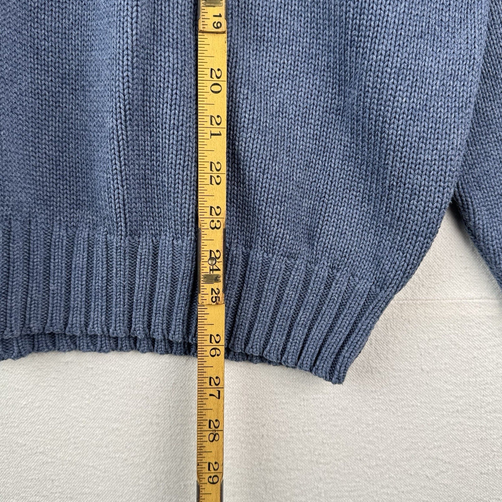 90’s Vintage Polo Ralph Lauren Knit Sweater Men’s 2XL Blue Cotton Crew Neck