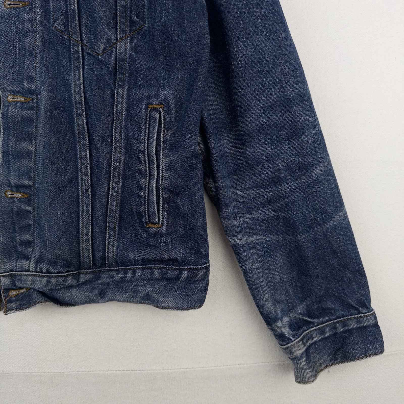Levi's Denim Trucker Jacket Adult Medium Dark Wash Blue Jean Classic Type 3