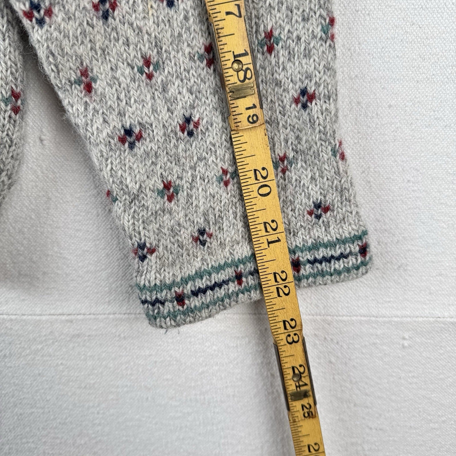 90’s Vtg Eddie Bauer Womens Small Wool Birds Eye Knit Cardigan Sweater *Read