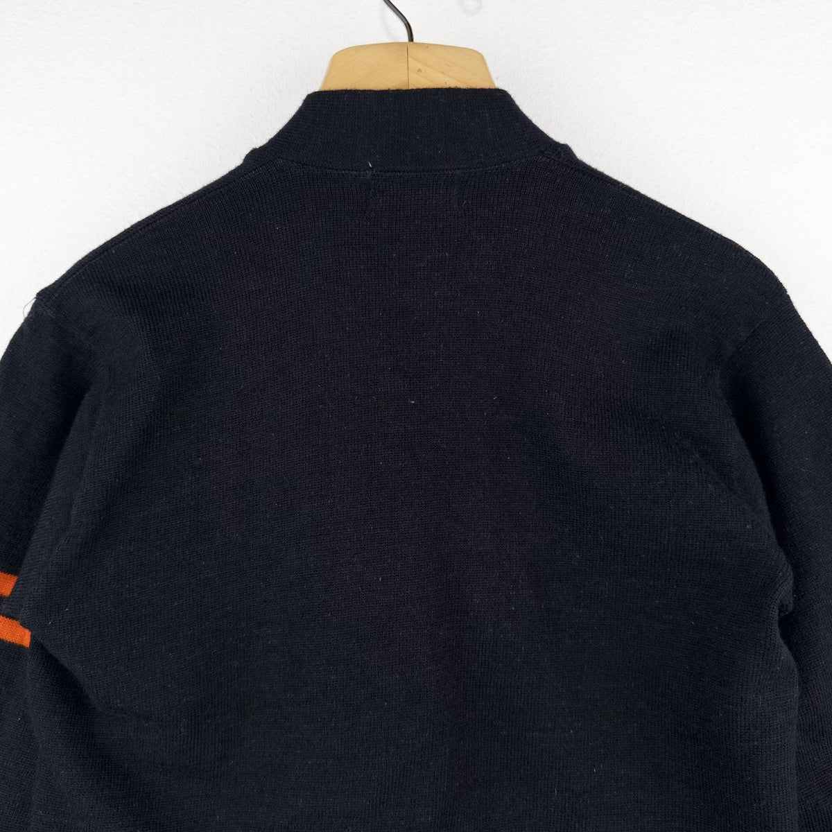 40’s Vtg Murray’s Knit Varsity Cardigan 32” XS / Youth M Black Orange Princeton