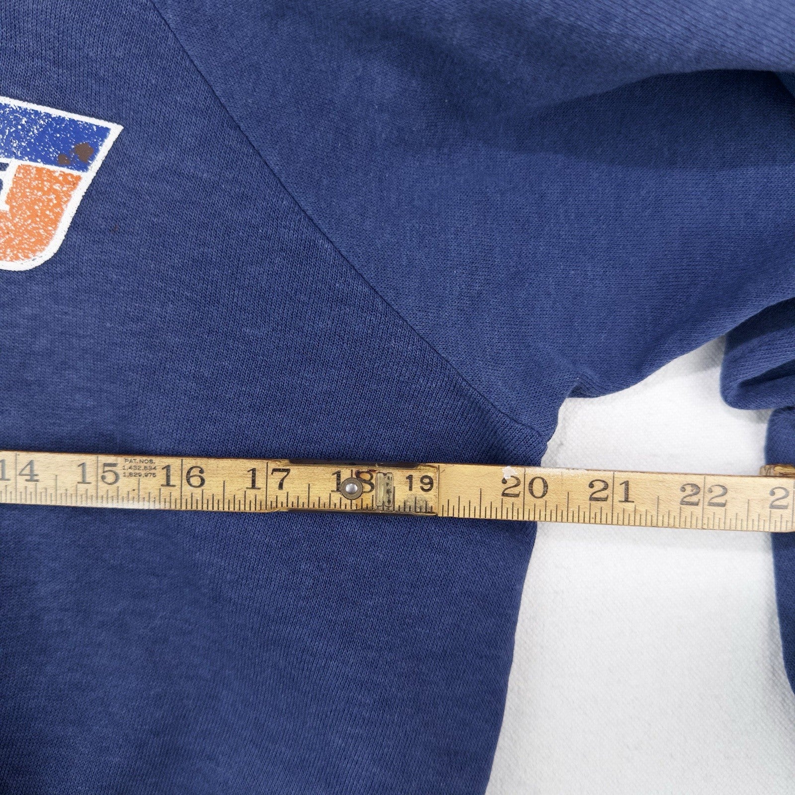 70’s Vtg Gross Galesburg Blue Zip Up Hoodie S Sweatshirt Made USA Carhartt *Read