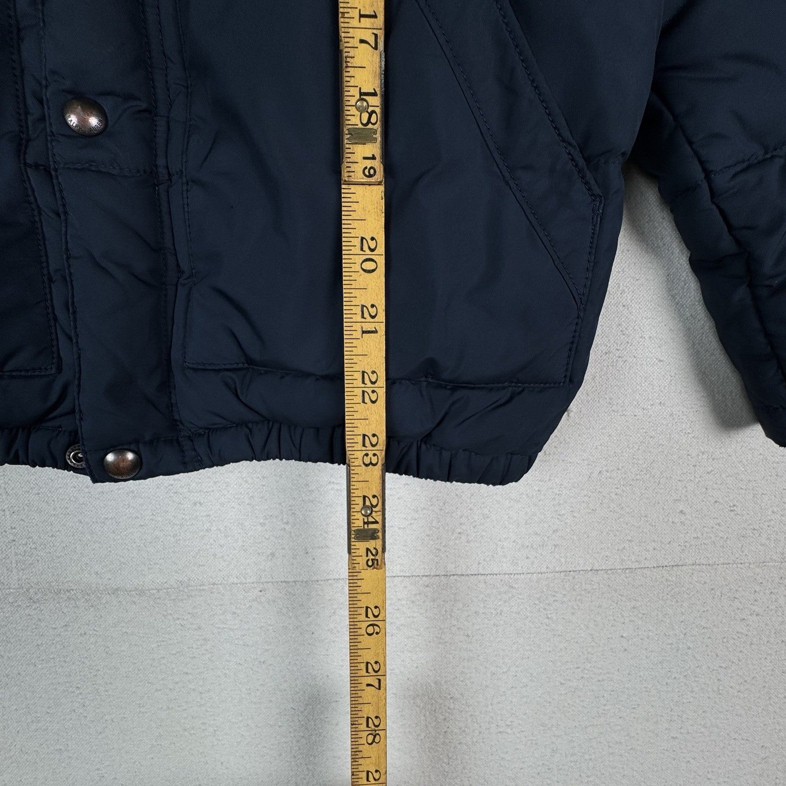 Vintage Polo Ralph Lauren Kid's Navy Blue Down Puffer Jacket Sz M 10-12 *Read