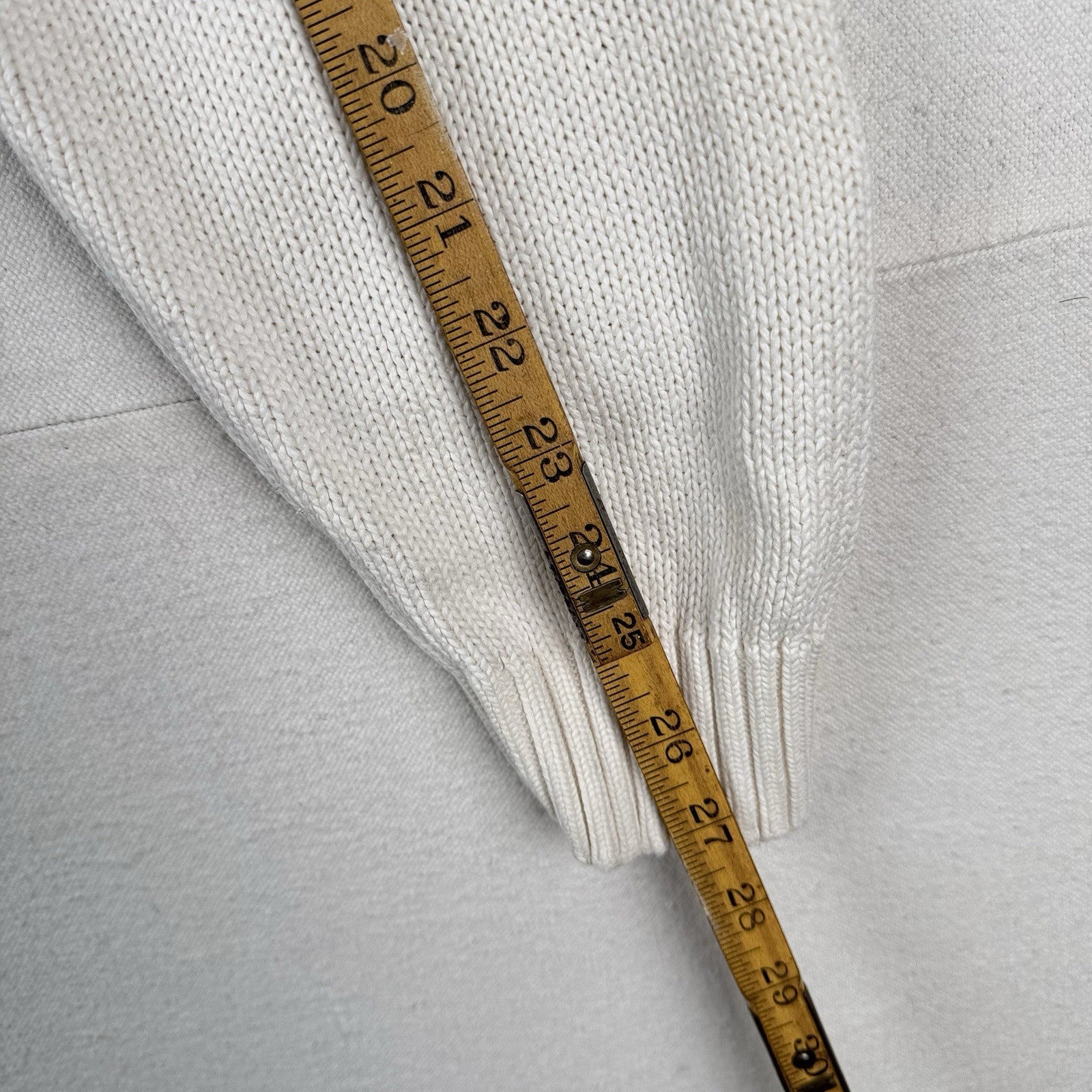 90’s Vintage Polo Ralph Lauren Men’s XL White Cotton Knit Crewneck Sweater *Read