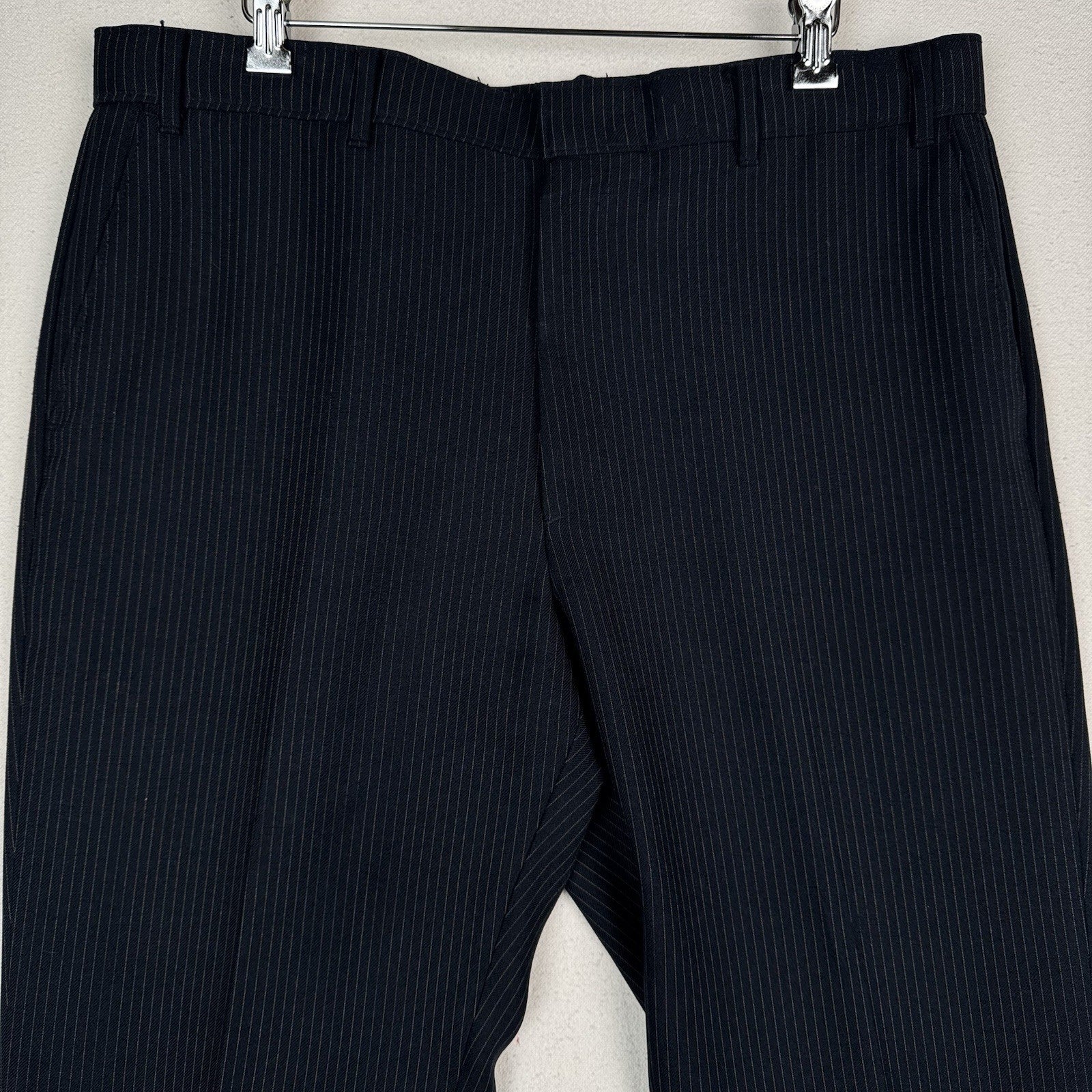 Vintage 70's 80's Levi’s Action Slacks Blue Pinstripe Men’s Fits 38X31 Made USA