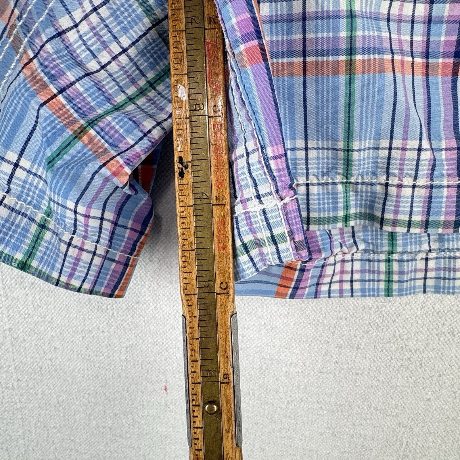 Vtg Polo Ralph Lauren Board Shorts Men’s M Plaid Multicolor Swim Trunks 5”