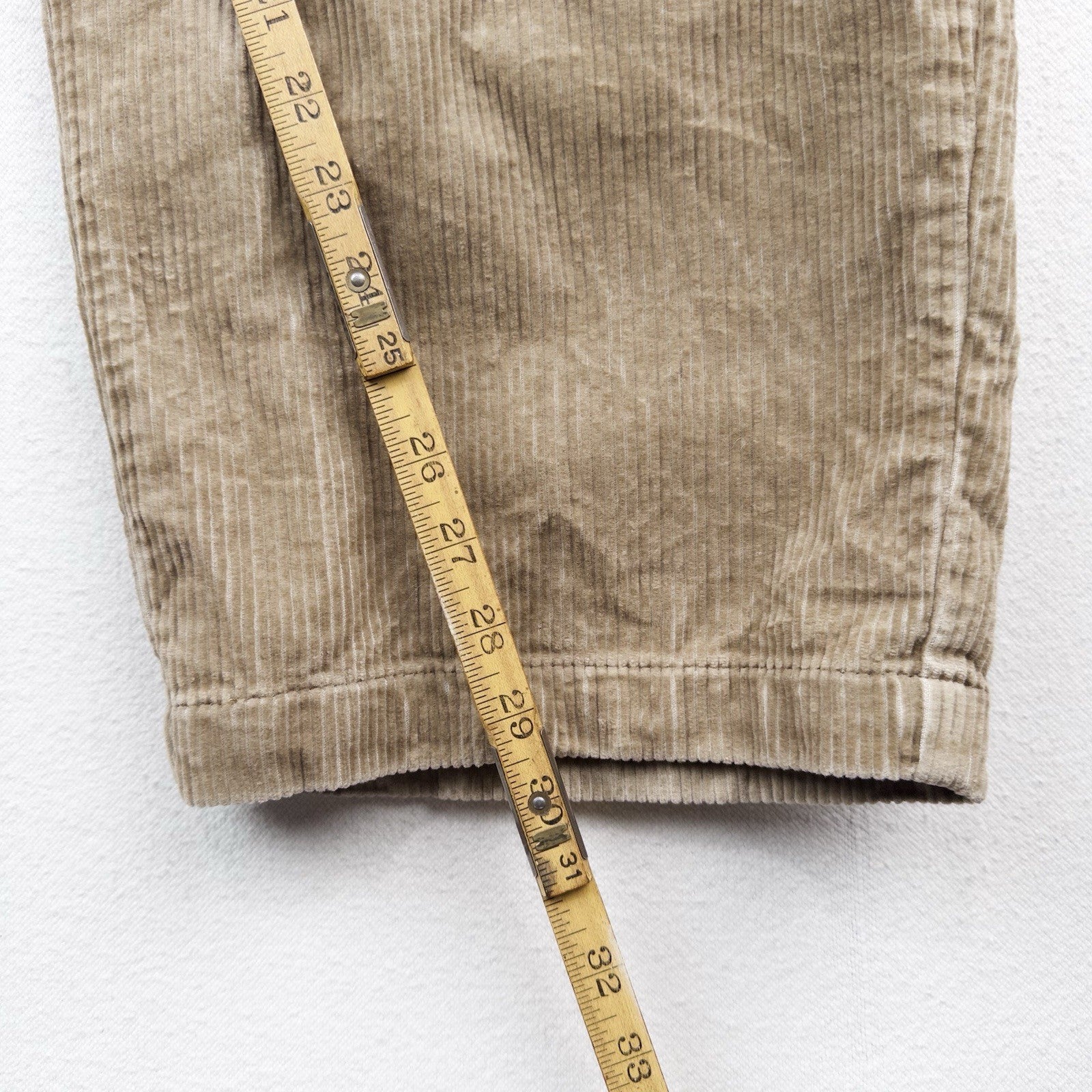 90’s Vtg Polo Ralph Lauren Andrew Corduroy Pant Mens 44x30 Tan Pleated