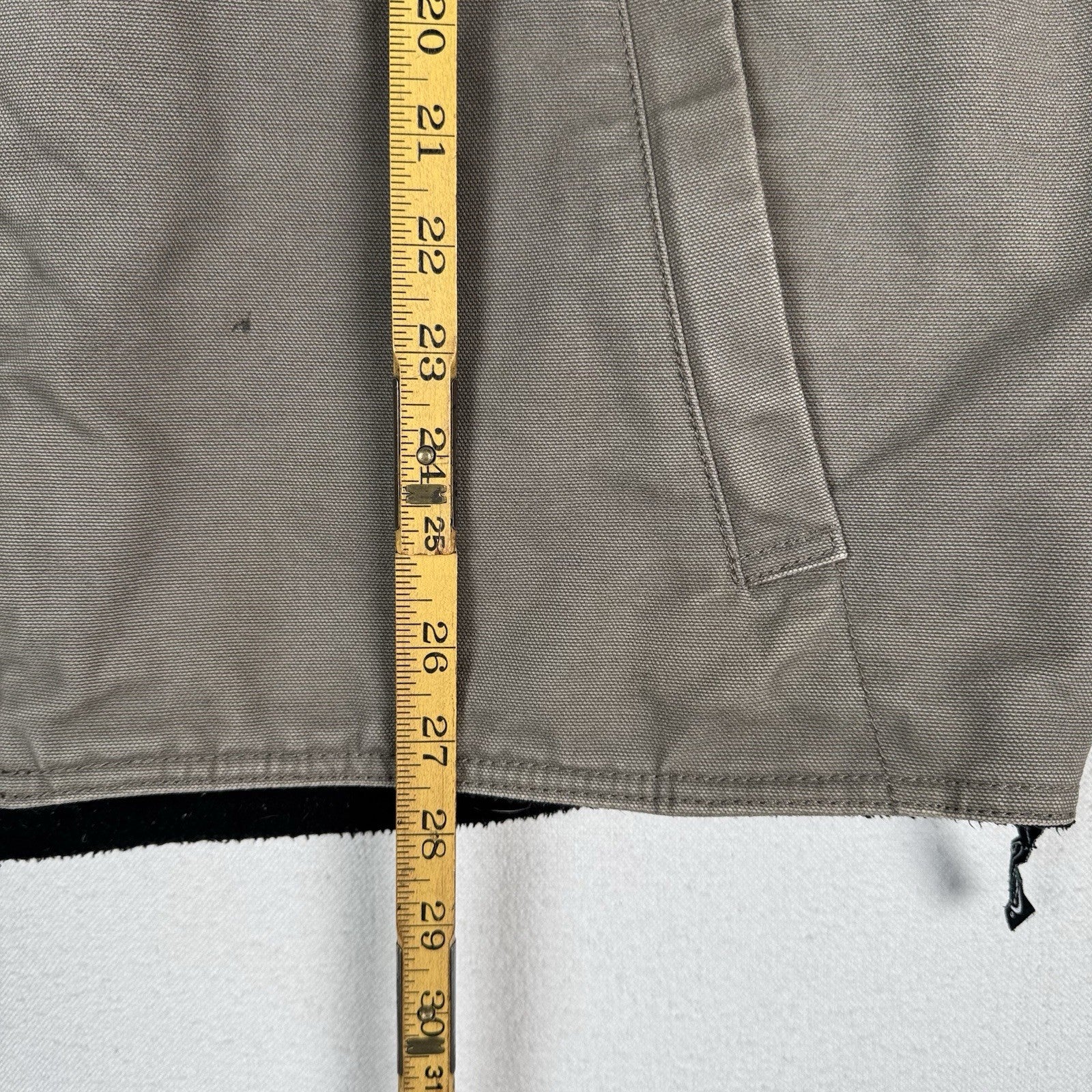 Vintage Arborwear Tan Duck Canvas Fleece Lined Vest Mens 2XL XXL Side Zip