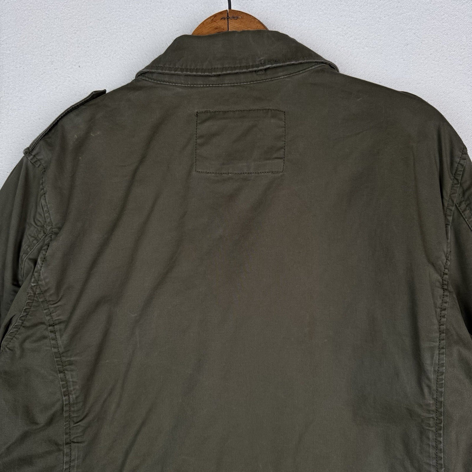 Banana Republic Military Jacket Womens XL 4-Pockets Green Cinch Waist *Read