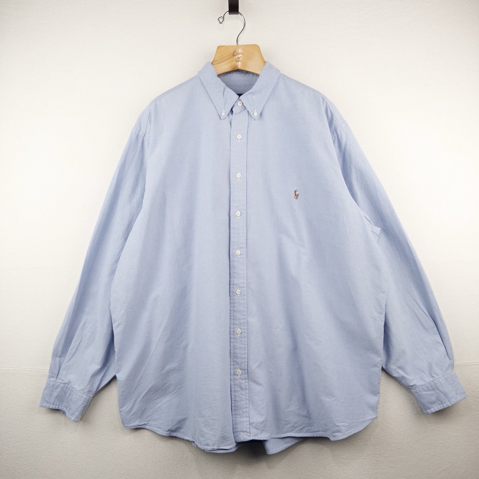 Ralph Lauren Oxford Shirt Mens Size 3XB Big Button Down Blue Long Sleeve Classic