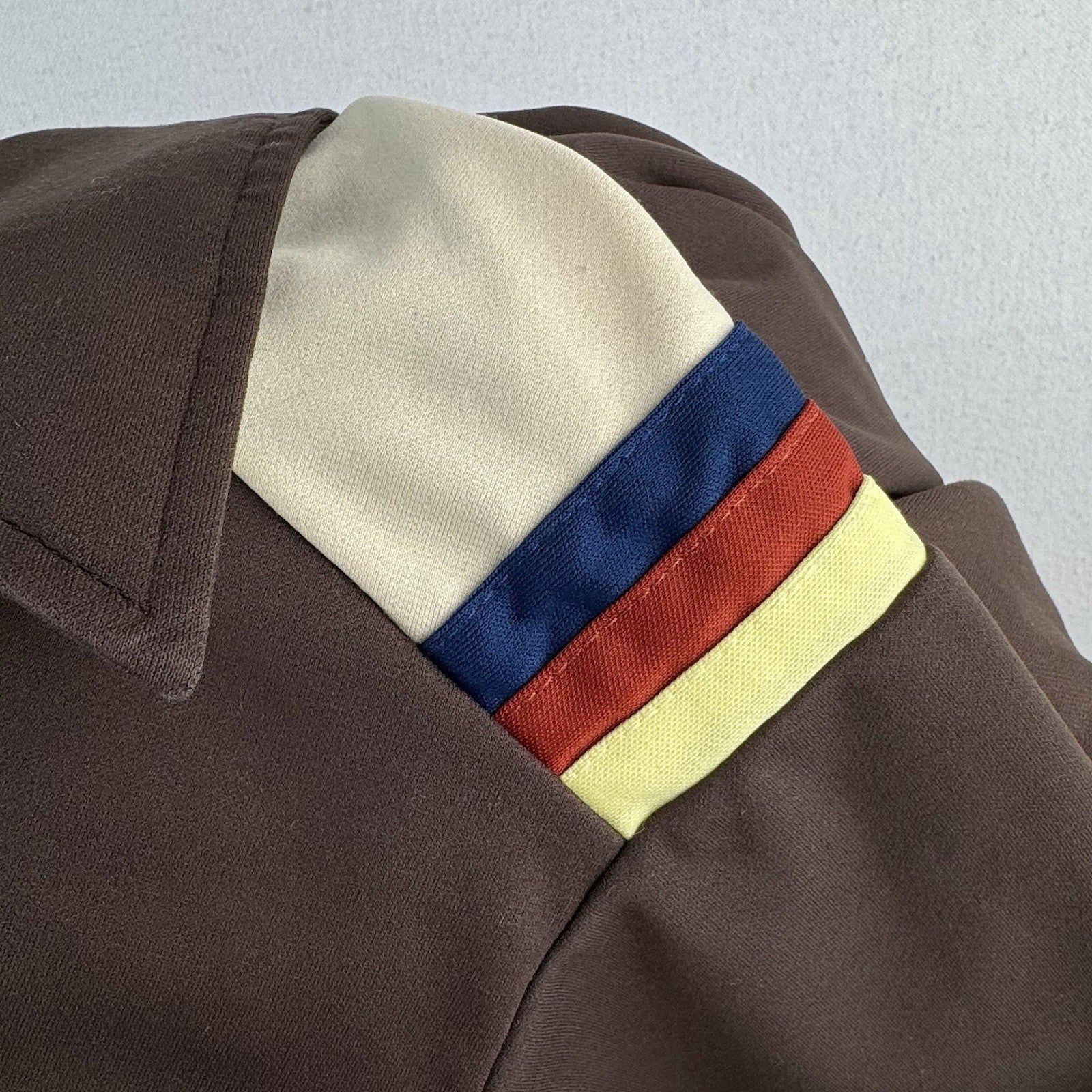 70s Vtg King Louie Creations Bowling 1/4 Button Shirt Mens M Brown VFW 6676 USA