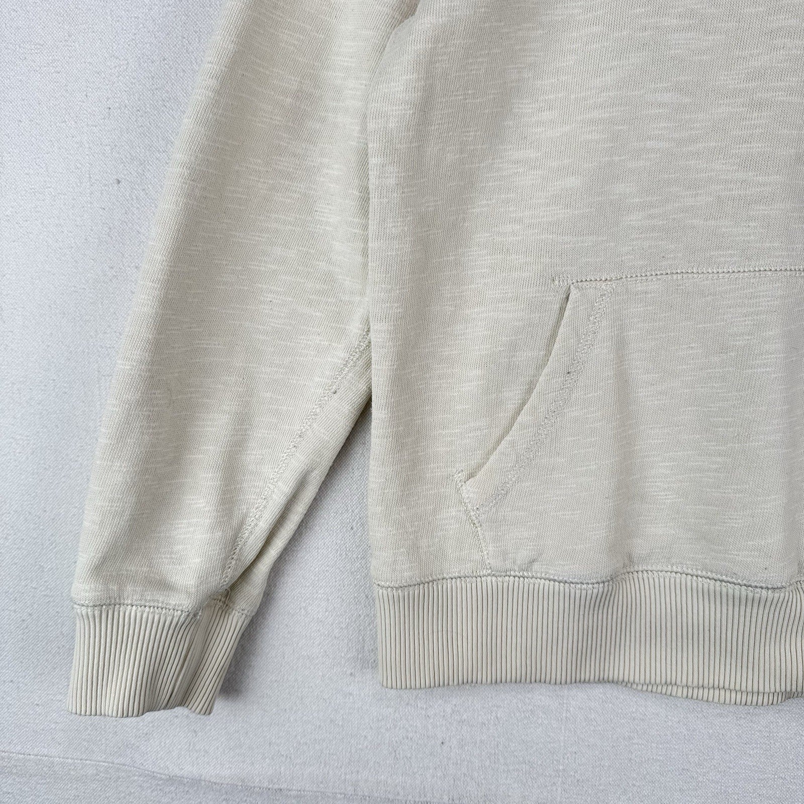 Polo Ralph Lauren Boy’s Large 14/16 Spell Out Crew Cream Sweatshirt Pocket *Read