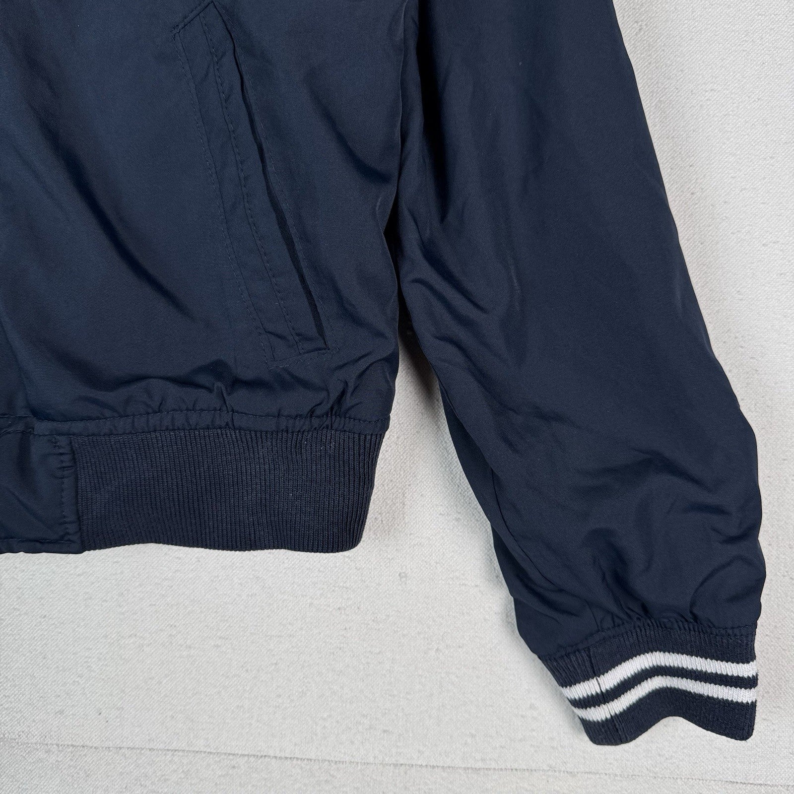 Abercrombie and Fitch Removable Hood Baseball Jacket Blue Boys Youth XL (16)