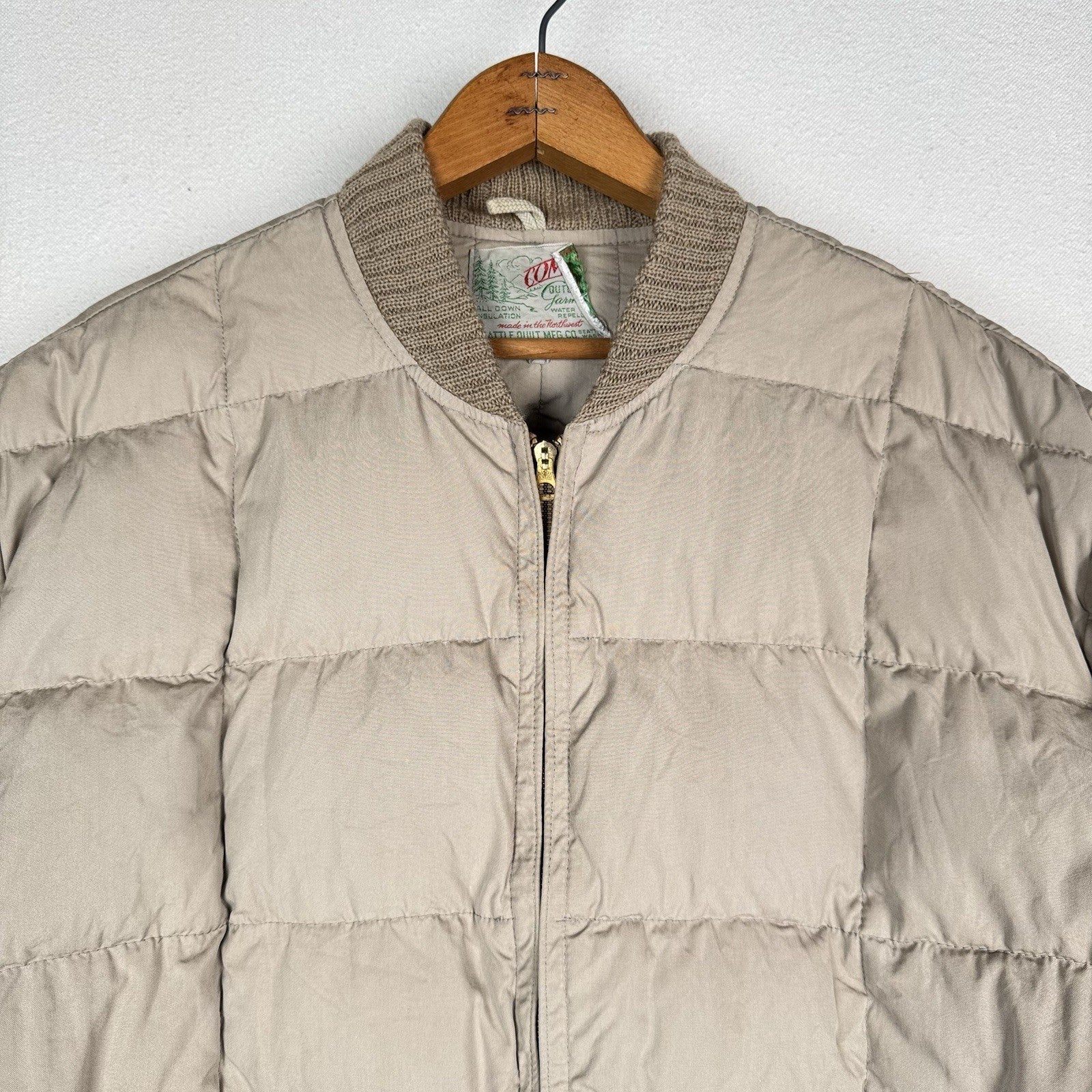 50-60’s Comfy Seattle Quilt Vintage Down Insulated Water Repellent Medium Jacket