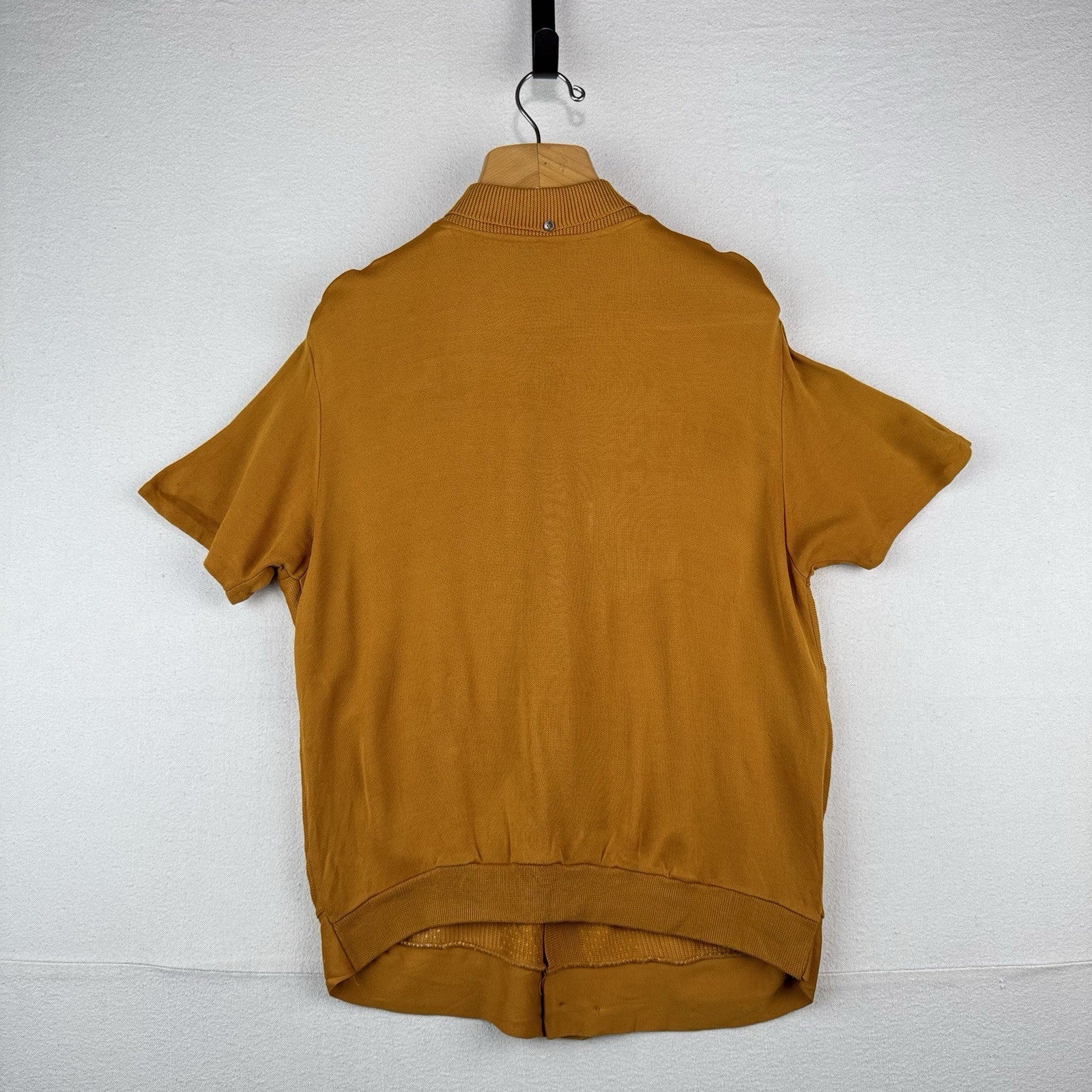 60’s Vintage Antonio Basso Clubman Knit Polo Shirt Dagger Collar Made USA Mens L