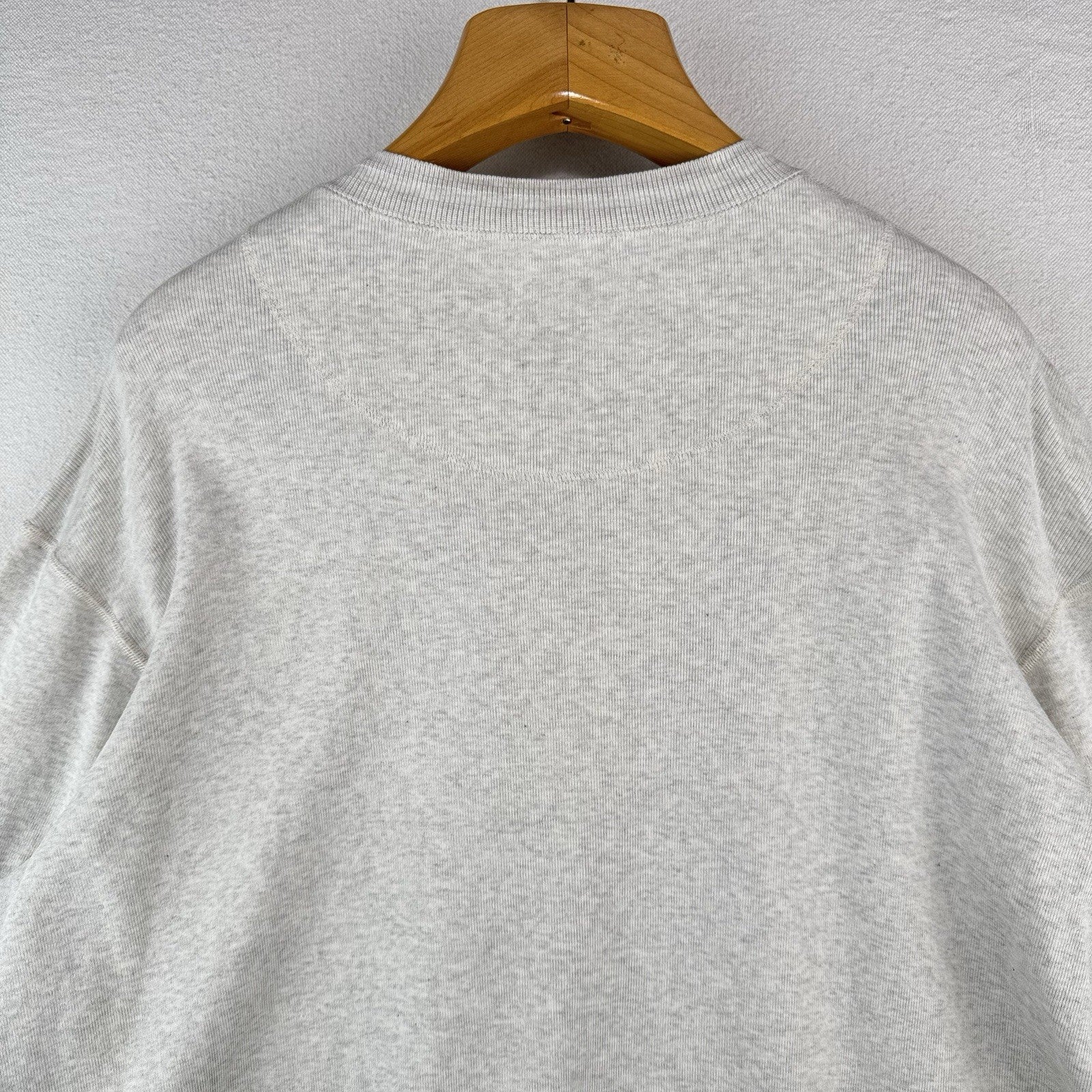 90’s Vintage Polo Sport Ralph Lauren Henley Shirt Oatmeal Heather Beige Men's XL