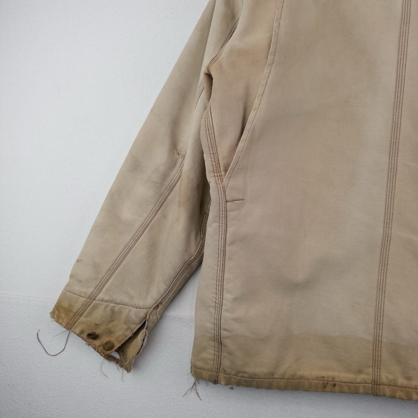 80’s Vtg Carhartt XL (48) Duck Chore Blanket Lined Coat Jacket USA *Distressed