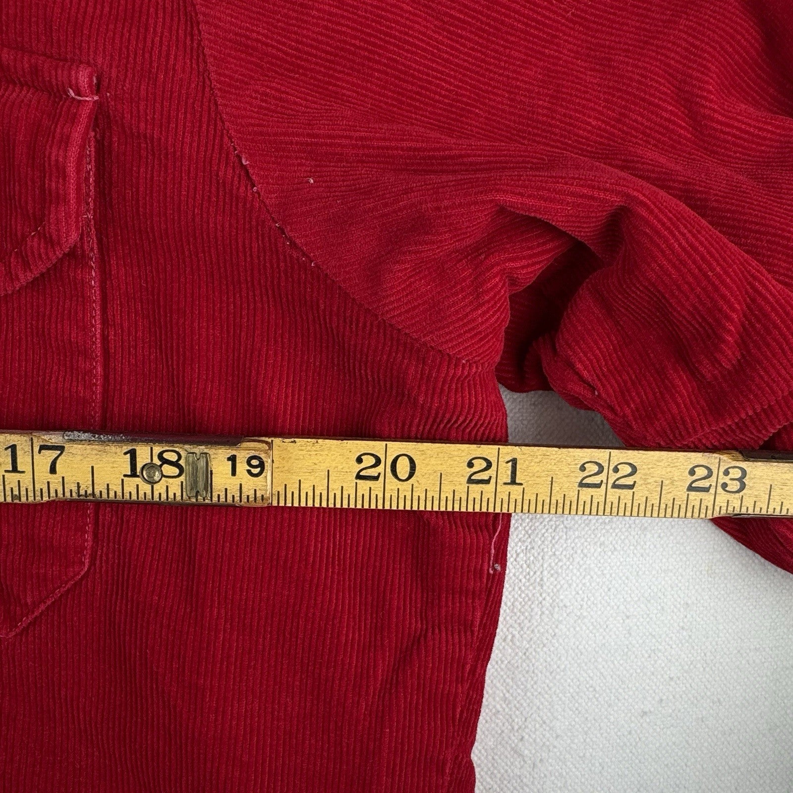 70’s Vtg JCPenney The Men’s Shop Men’s M Red Corduroy Quilt Jacket ‘73 BSA Patch