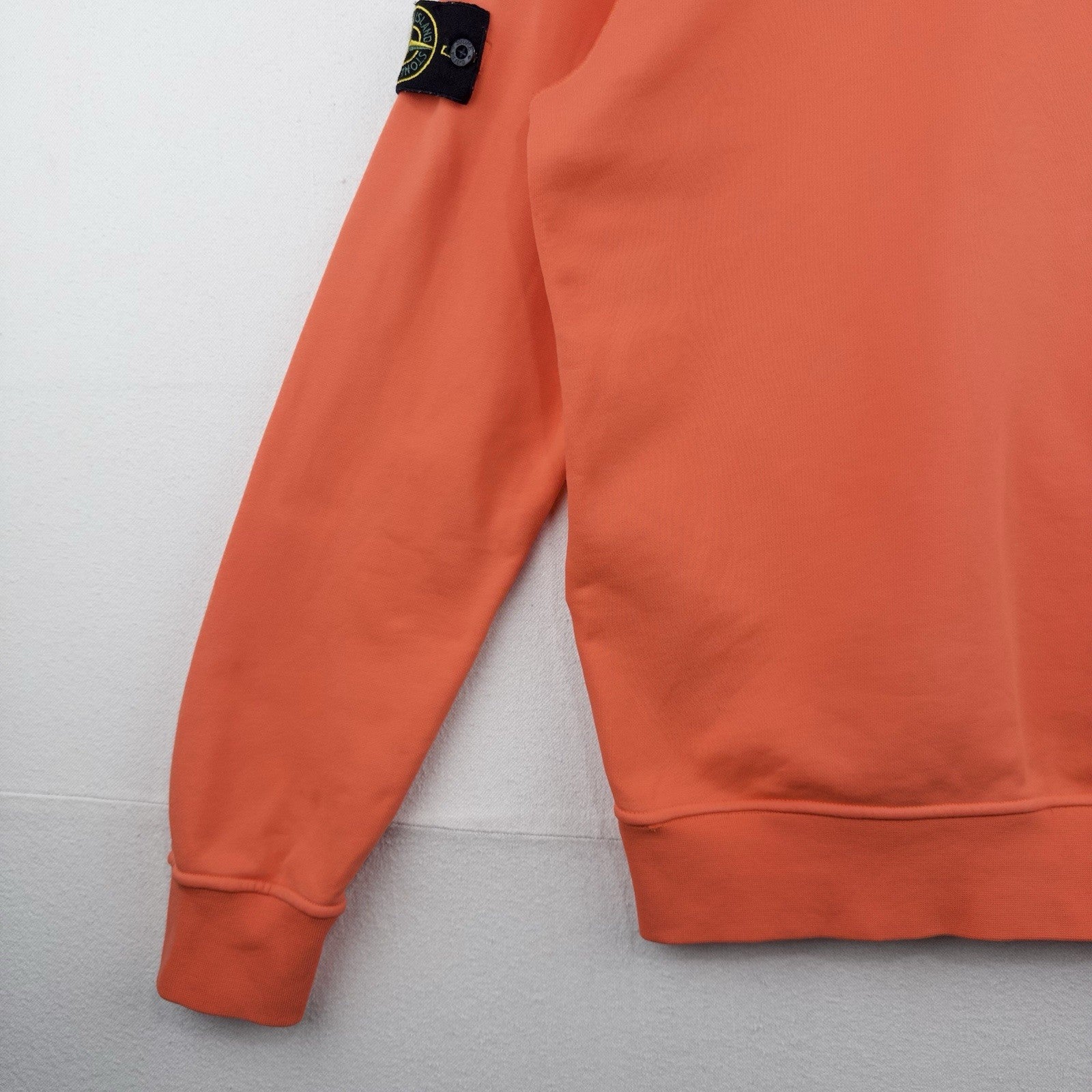 Stone Island Loopback Organic Cotton Orange Hoodie Men’s Medium