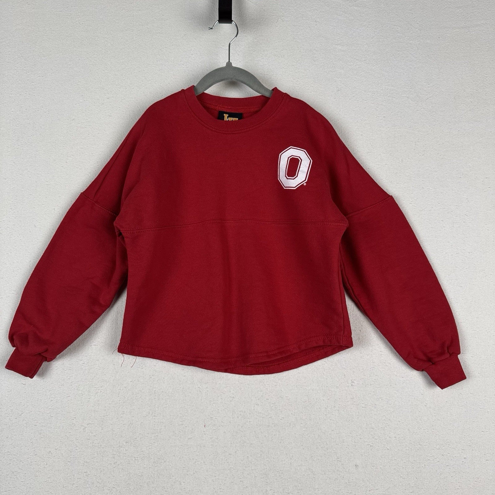 Vintage 90s Ohio State Buckeyes Spellout Crewneck Sweatshirt Red Kids 4T USA