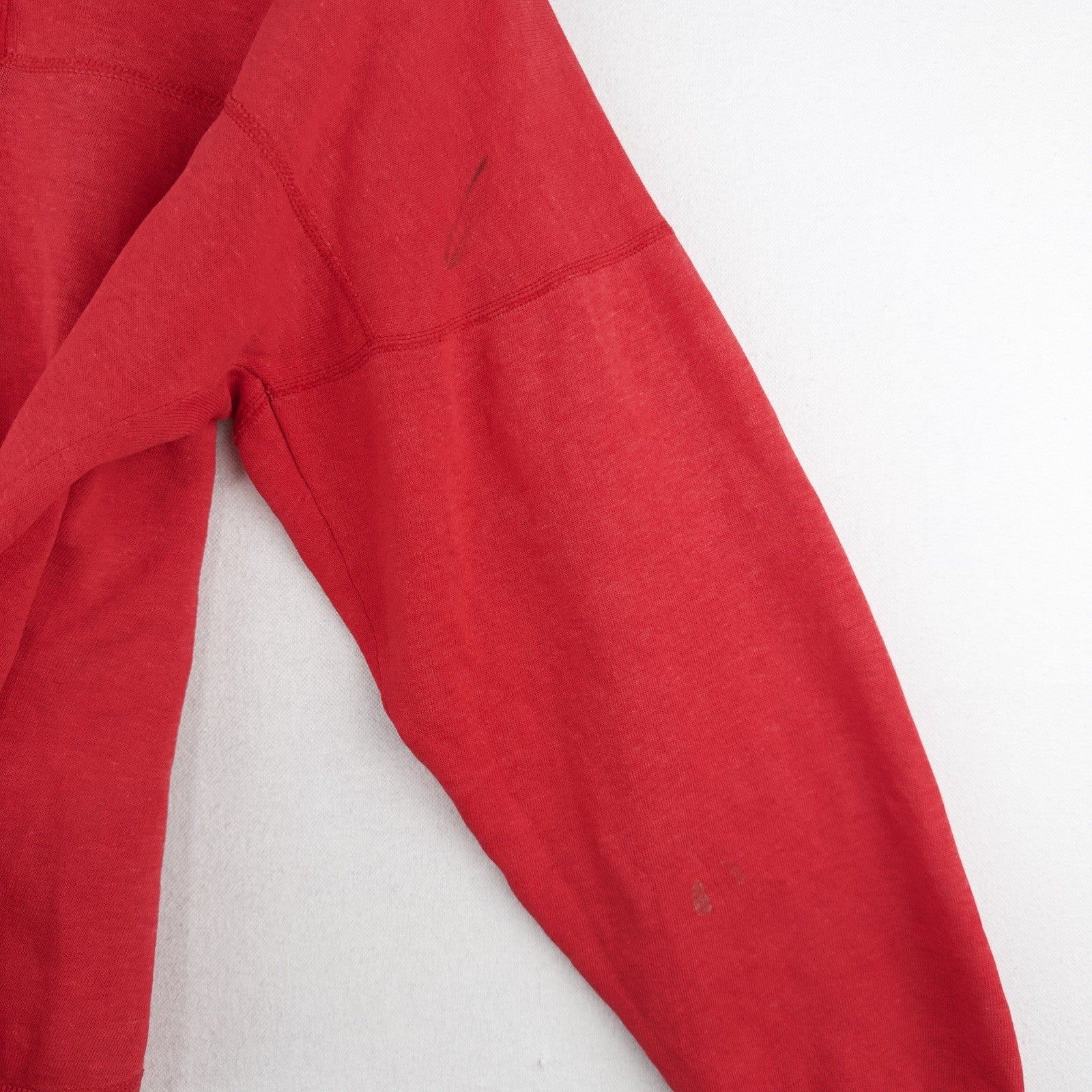 80’s Vtg Bassett Walker Henley Sweatshirt Men’s L 42-44 Faded Red *Distressed