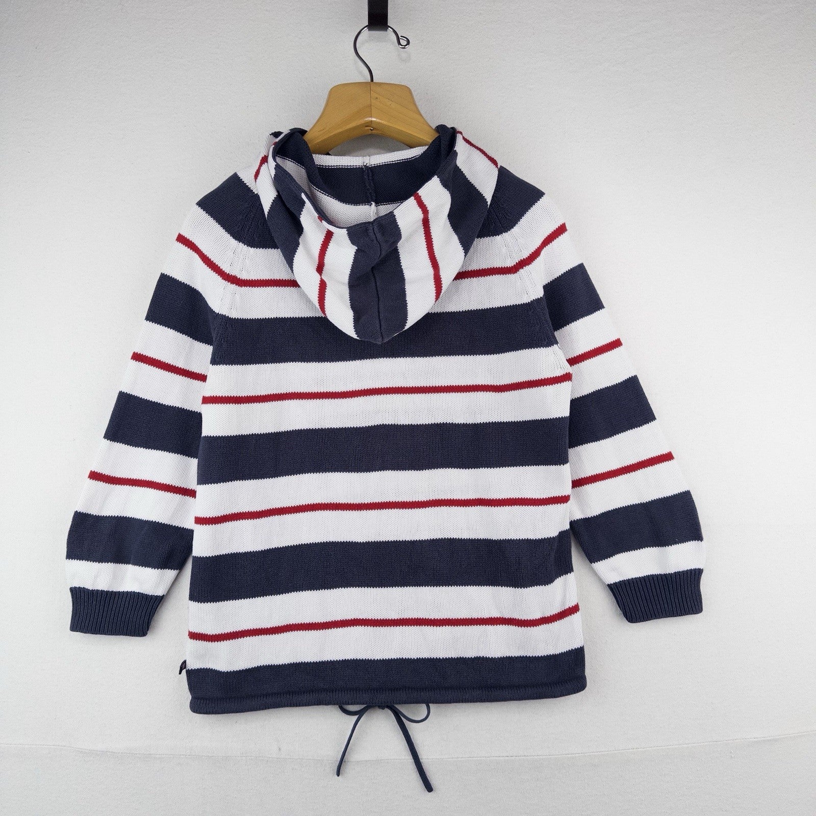 Polo Jeans Co Ralph Lauren Kids Large Naval Striped Knit Hooded Sweater