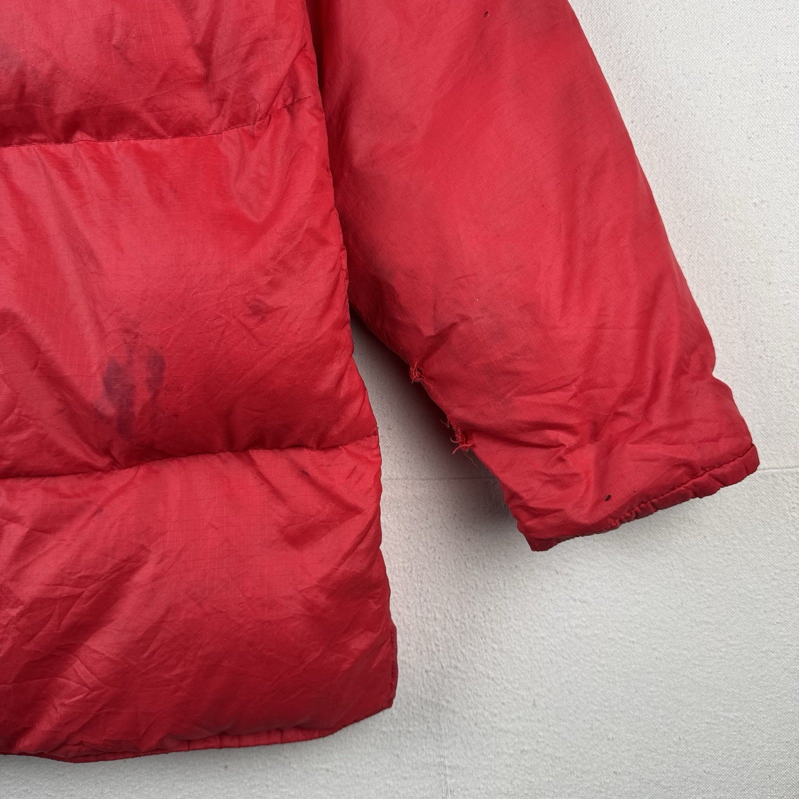 60s/70s Vtg Field & Stream Gordon Ferguson Goose Down Puffer Jacket Hooded Red S