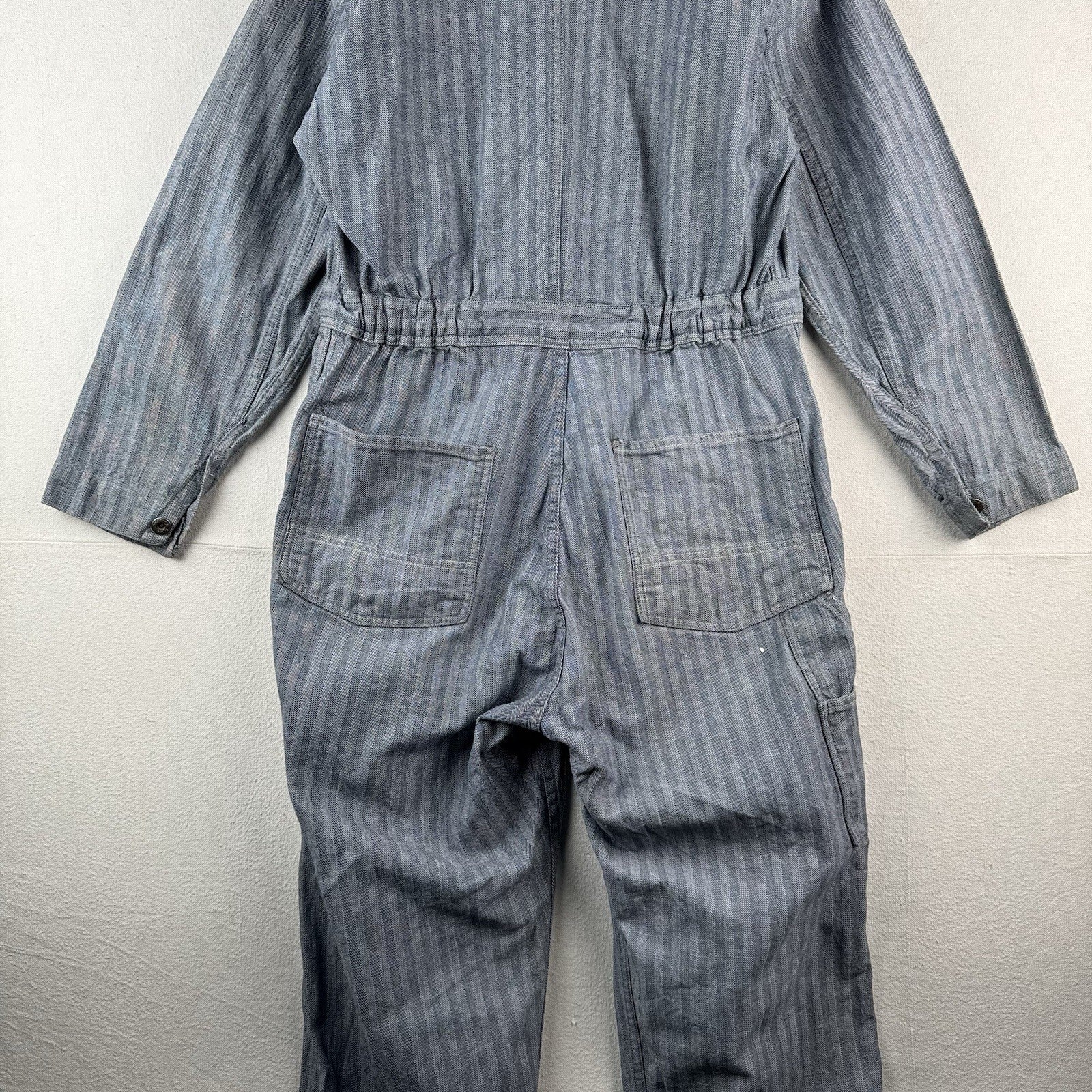 50/60s Vtg Big Smith Hickory Herringbone Coveralls Union Made in USA 40/42 Short