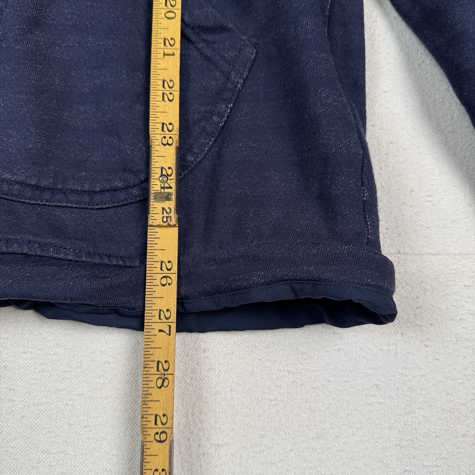 Tommy Hilfiger Navy Orange Women's Large Cotton Jacket Stowaway Hood