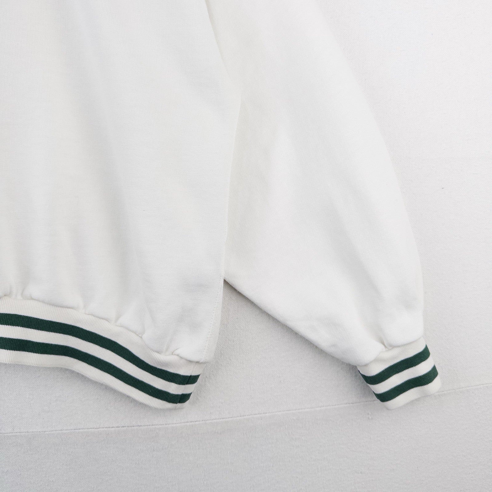 Polo Ralph Lauren Women’s XS Felt Logo Spell-out Fleece Sweatshirt White Green