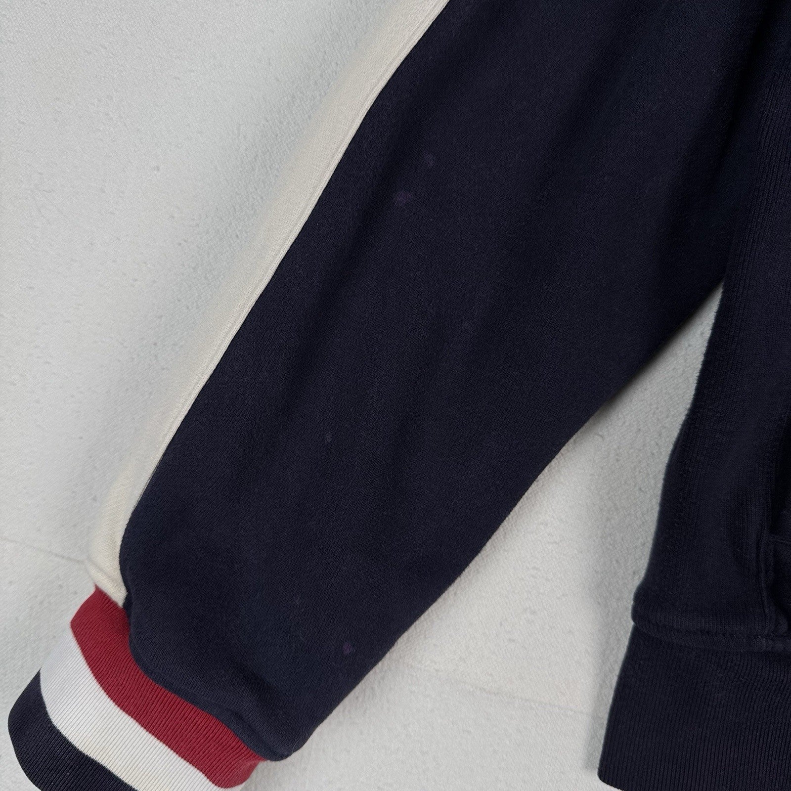 Vtg Polo Ralph Lauren Men L Blue Waffle Lined Track Jacket Heavyweight *Read