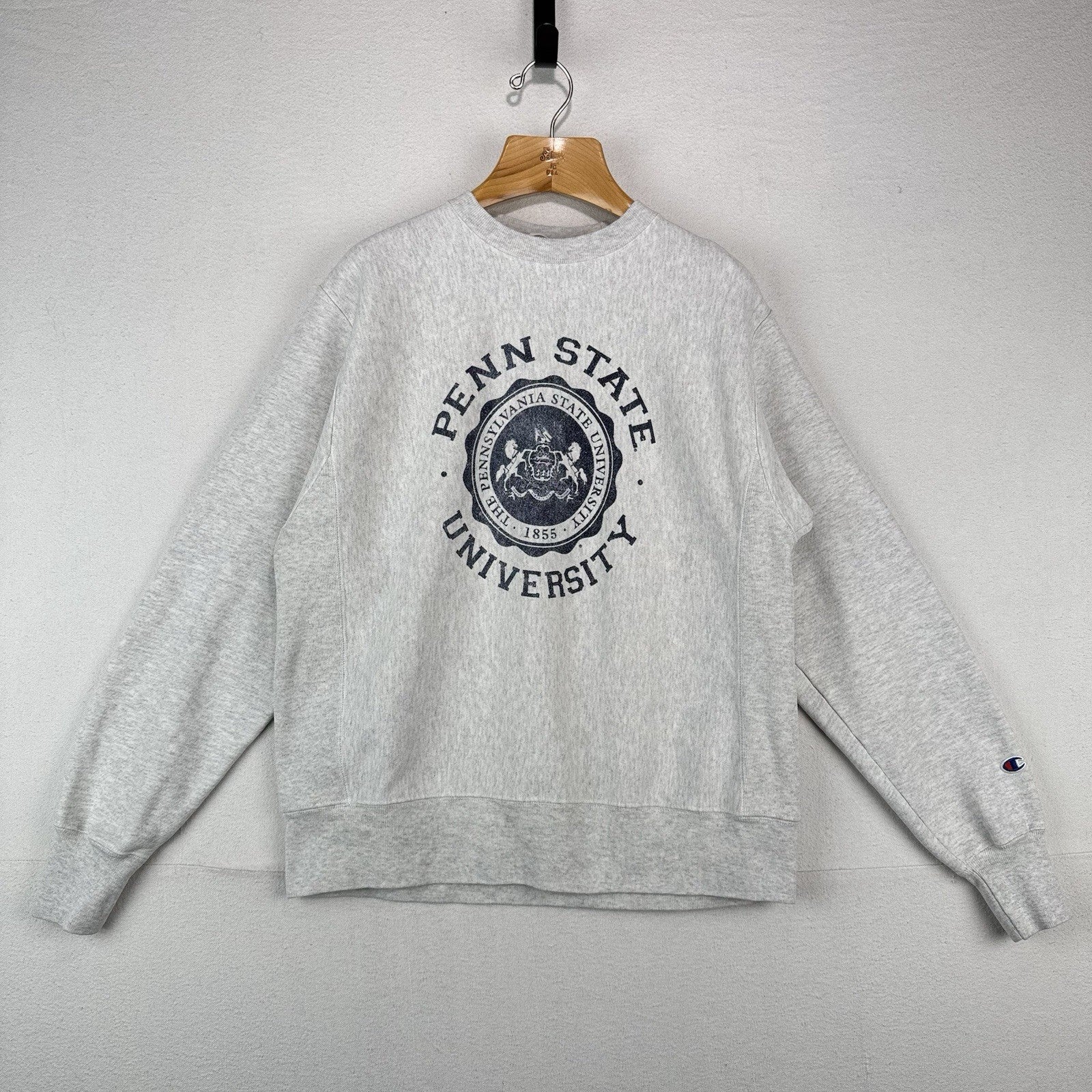 90’s Vtg Champion Reverse Weave Penn State Crew Sweatshirt Men’s M Gray Gussets