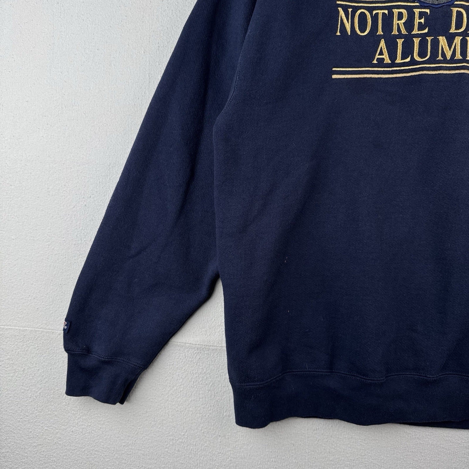 90’s Vtg JanSport Univ Notre Dame Alumni Crew  Embroidered Sweatshirt L Blue