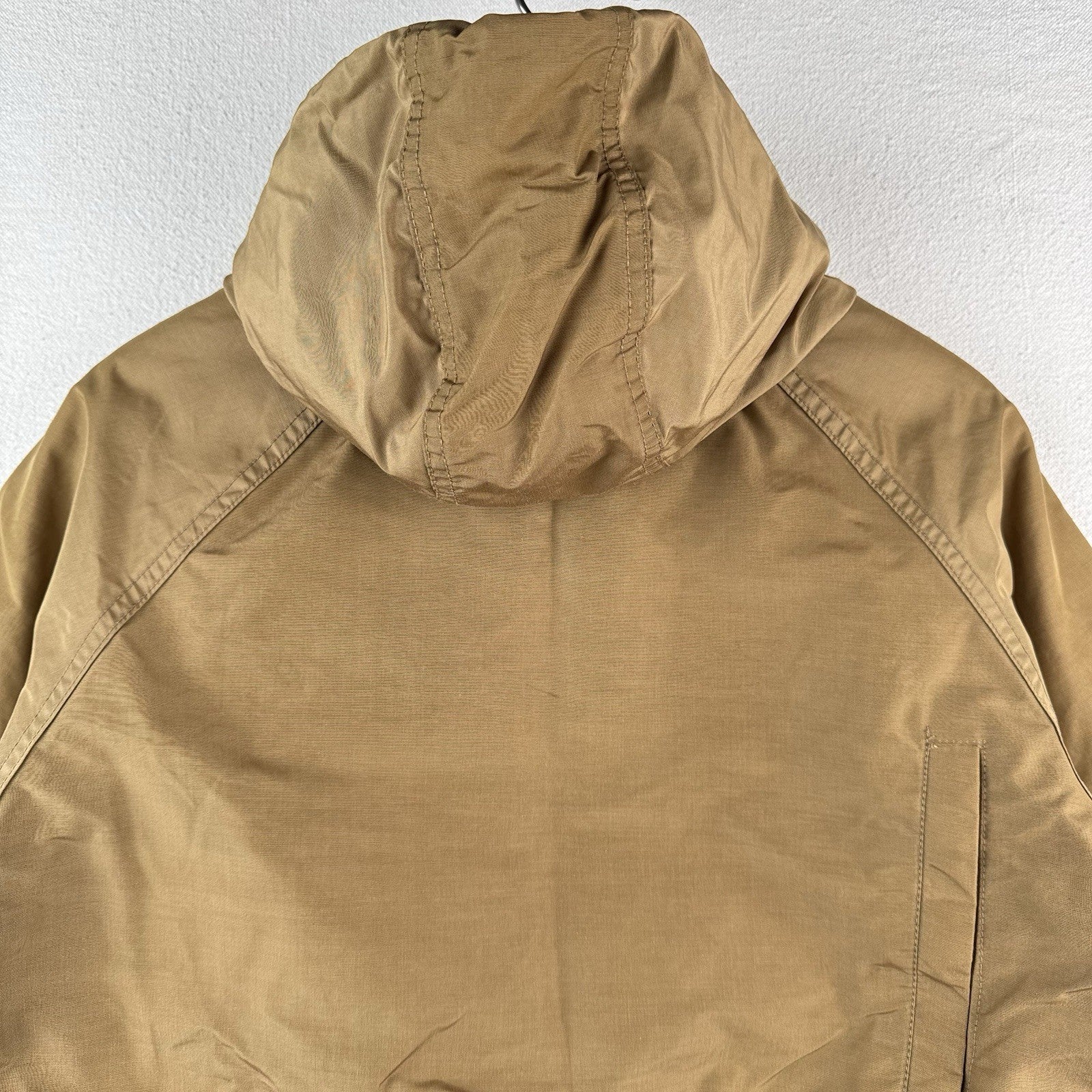 70's Vtg Woolrich Medium Mountain Parka Tan Wool Flannel Lined Made In USA *Read