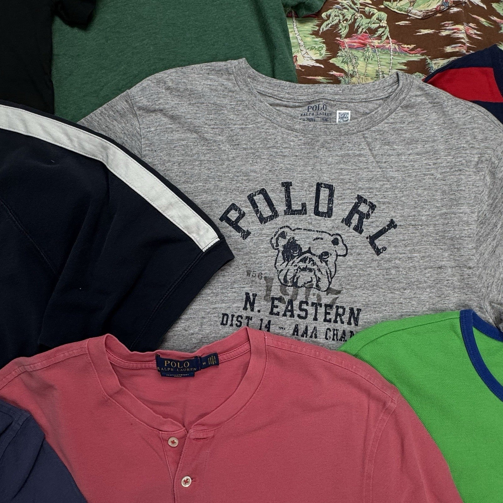 Lot of 10 Ralph Lauren Short Sleeve T-shirts & Henleys Wholesale Box S,M,L,XL