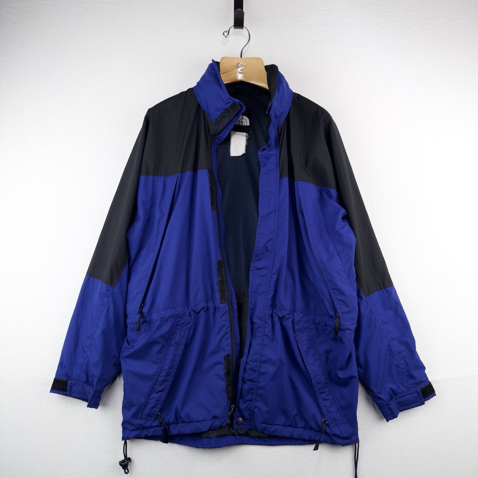 90’s Vtg The North Face Mens S Royal Blue Black Hydrenaline Packable Hood Jacket