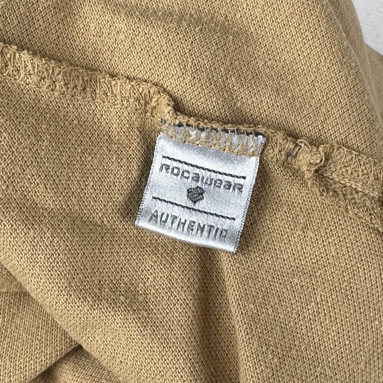 Rocawear Polo Mens 2XL Tan Big Embroidered Logo 00s Streetwear Y2K