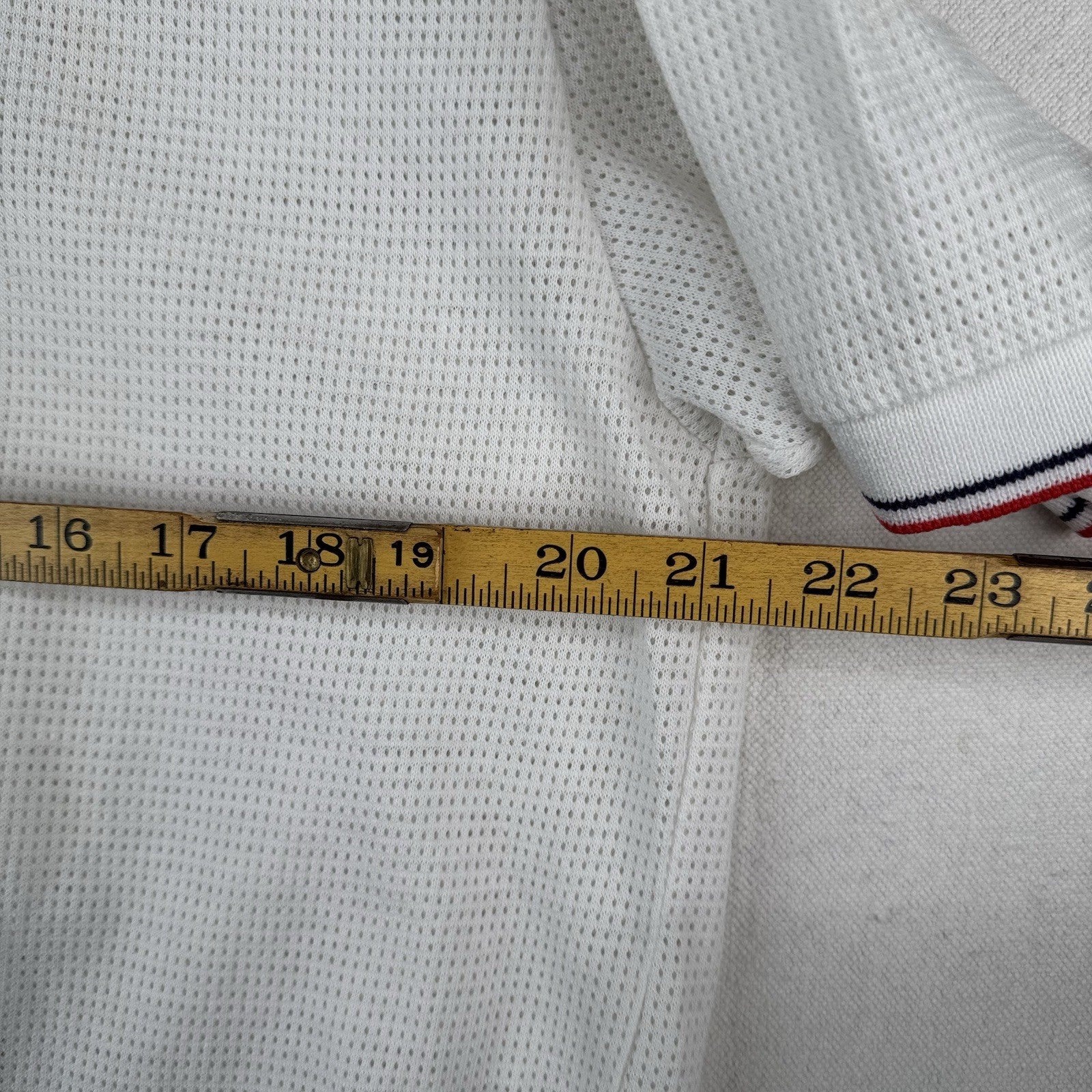 80’s Vtg Adidas Mesh Knit Polo Shirt Men’s XL Trefoil Tennis Golf White Made USA