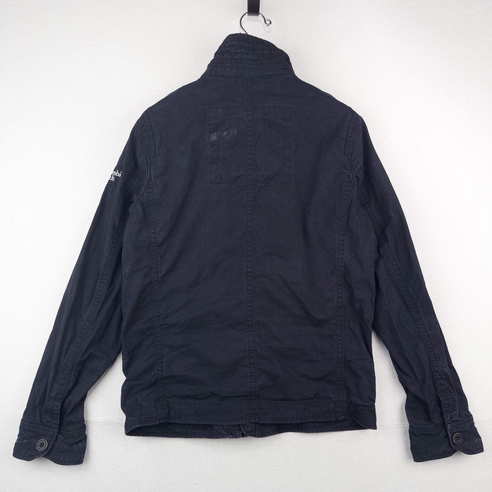 Vintage Abercrombie & Fitch Mens Medium Sentinel Cargo Military Navy Blue Jacket