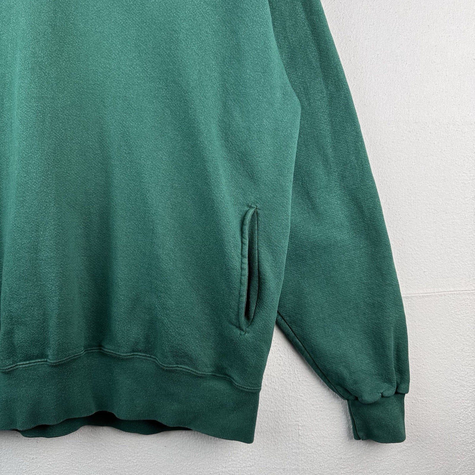 80’s Vtg L.L. Bean Russell Athletic Mens 2XLT Tall Green Split Pocket Hoodie USA