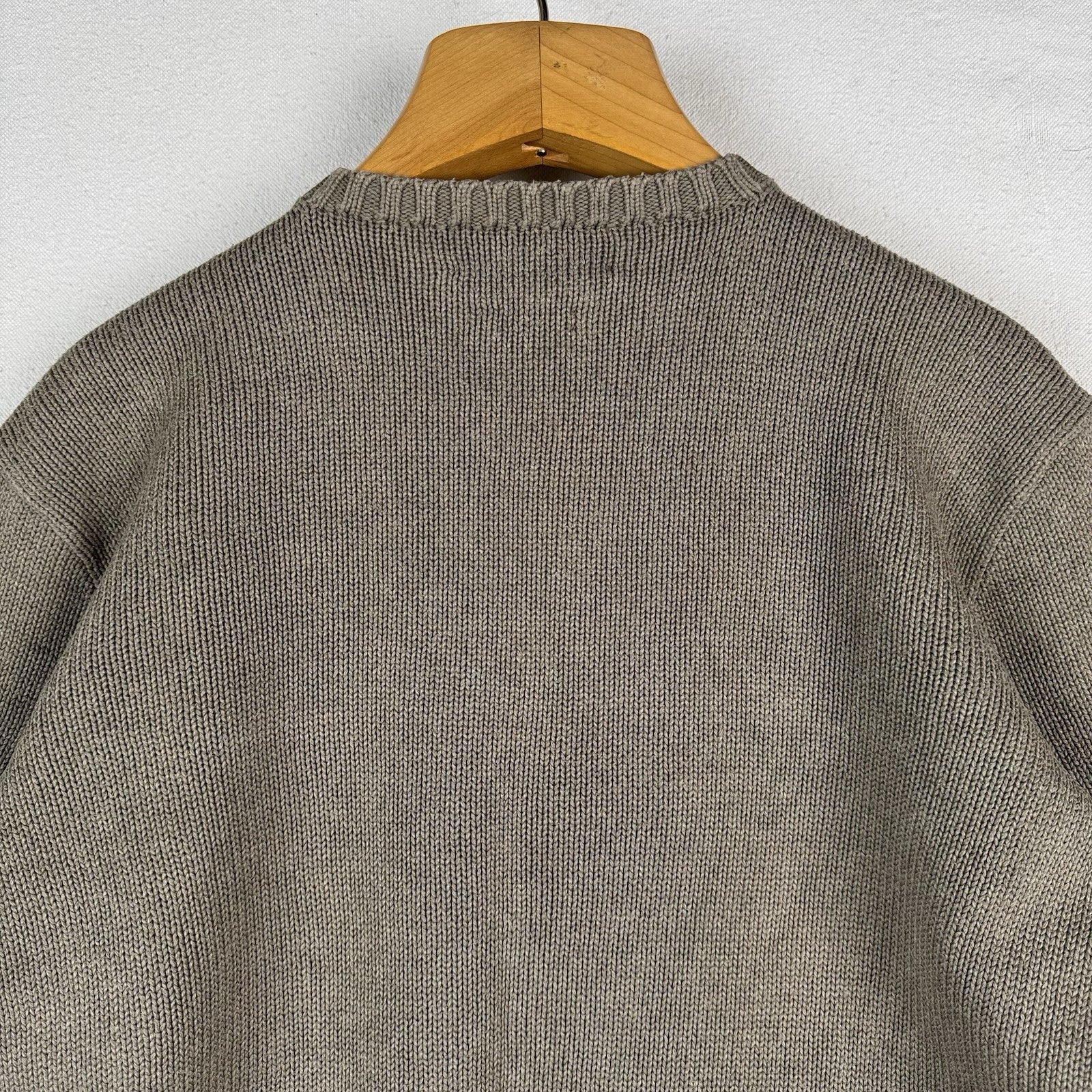 90’s Vintage Polo Ralph Lauren Sweater Men’s Large Khaki Beige Knit Pullover