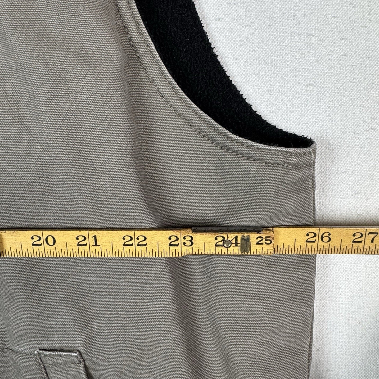 Vintage Arborwear Tan Duck Canvas Fleece Lined Vest Mens 2XL XXL Side Zip