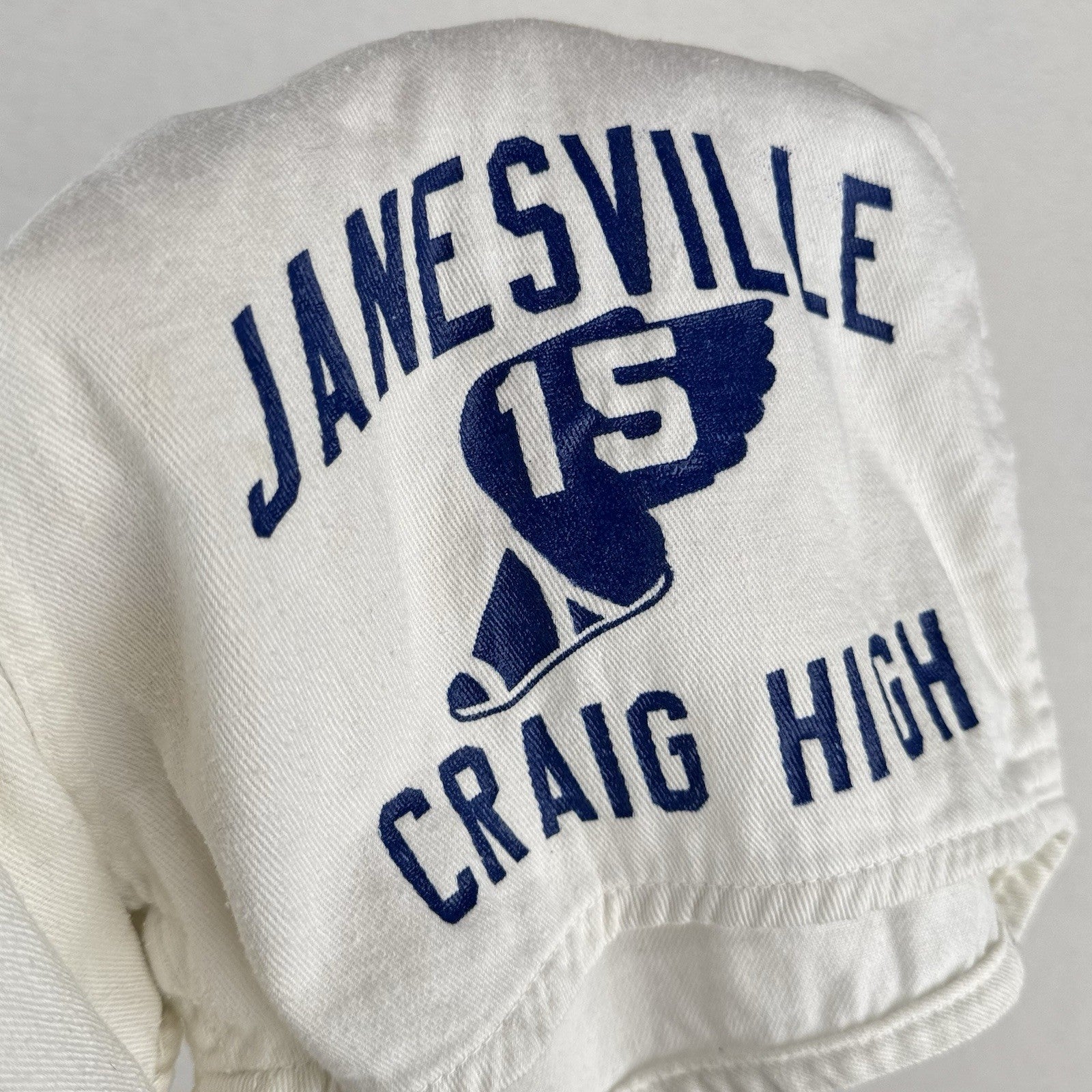 60’s Vtg Russell Athletic Gym Shorts M Janesville Craig High Track Wing 34x5
