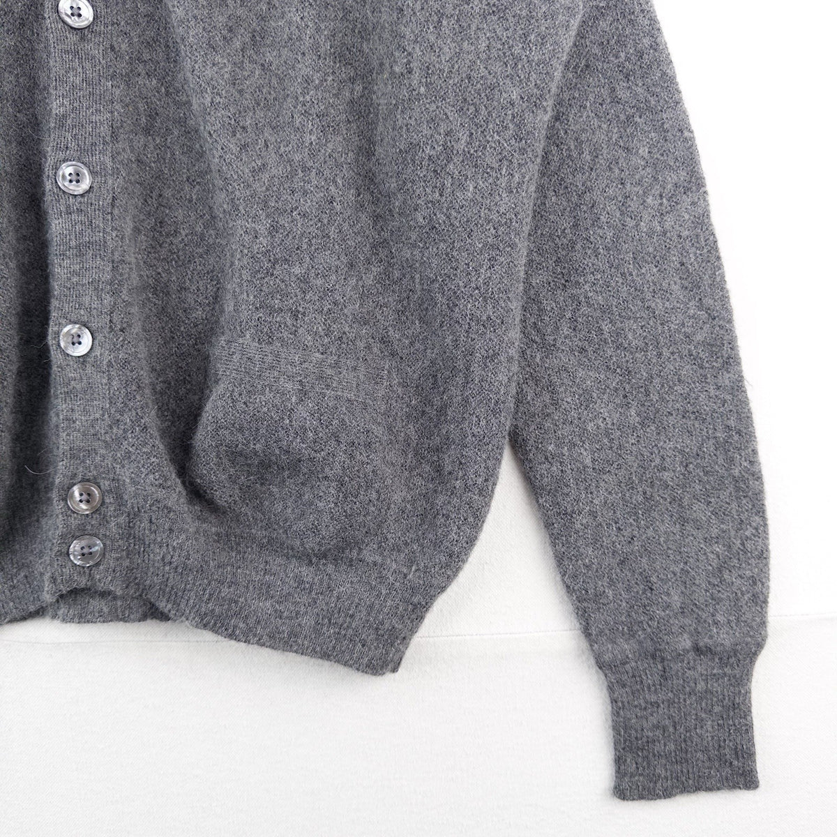 Polo Golf Ralph Lauren 100% Alpaca Gray V-neck  Cardigan Mens Large Pockets Peru